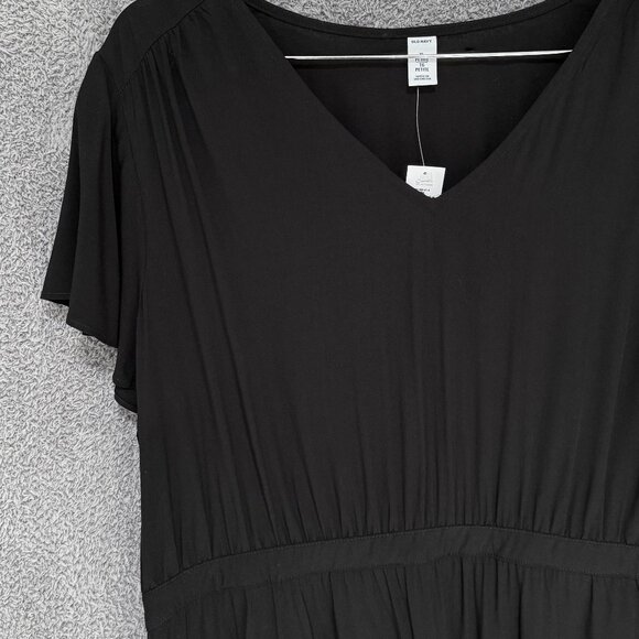 Old Navy Waist-Defined V-Neck Flutter-Sleeve Dress XL Petite - Picture 4 of 10